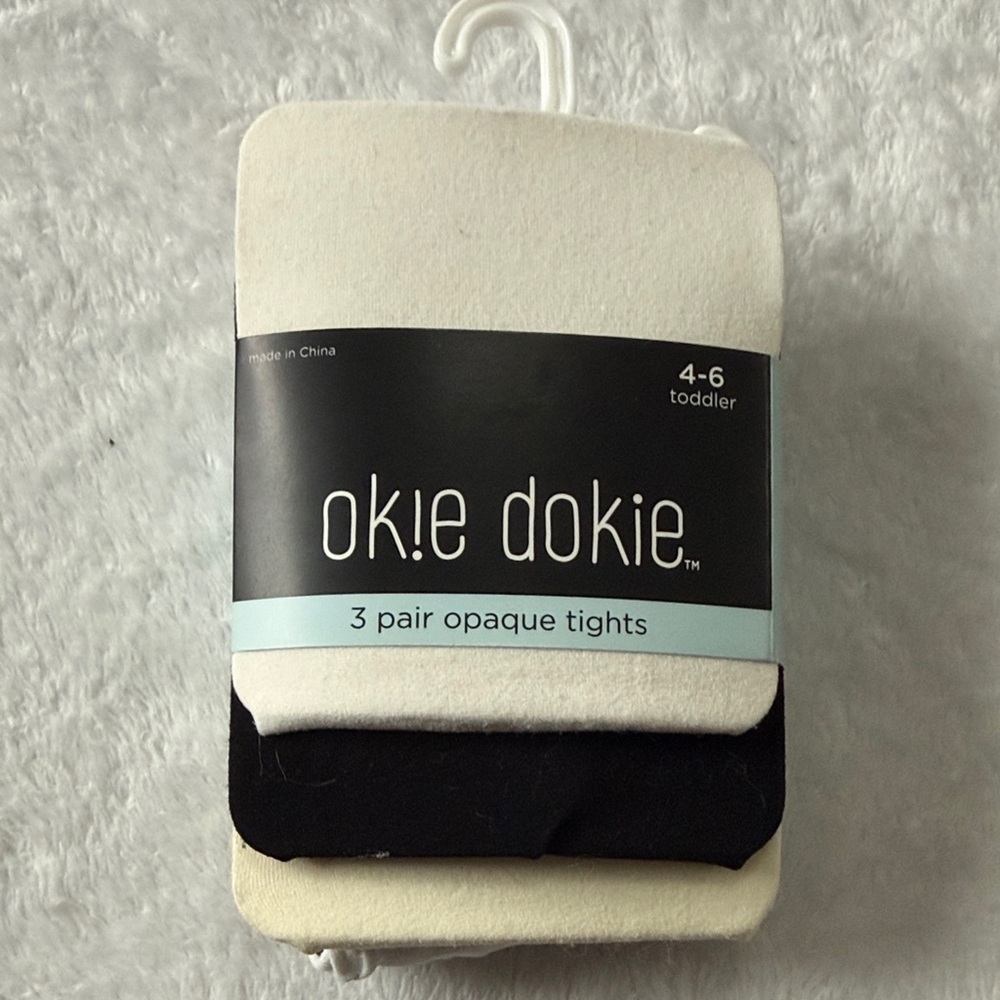 Okie Dokie Toddler Tights - 3 pack
